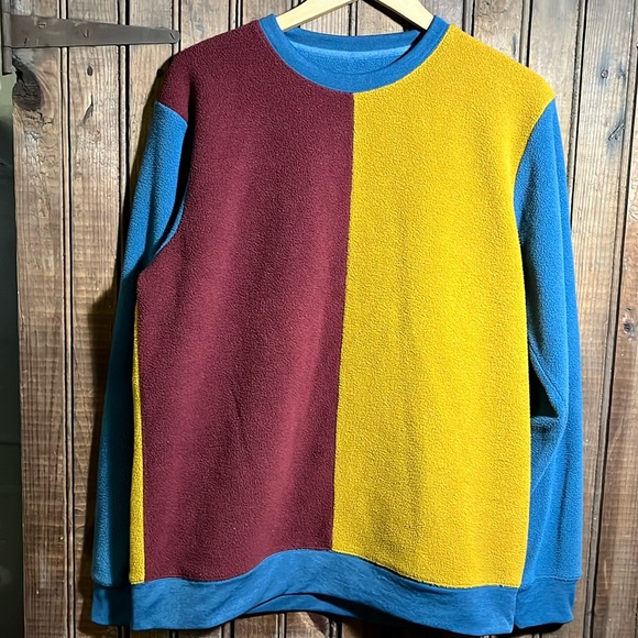 Massive Outdoor Supply color block fleece pullover - Picture 1 of 4